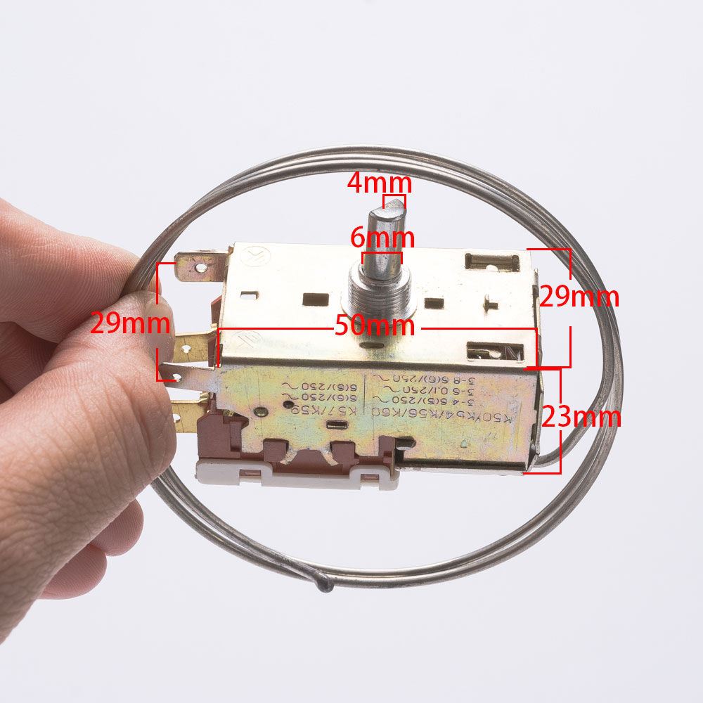 2 pins refrigerator thermostat 250V 50/60HZ freezer temperature controller switch 2 feet -28C fridge replacement parts