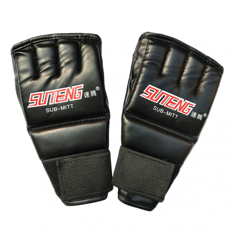 Split-finger Boxing Gloves, Punching Bag, Half-finger Open Glove, Palm Breathable Five-finger Leather Split Finger: 02
