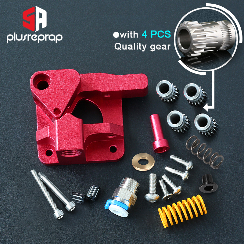 CR10 PRO Upgraded Dual Gear Extruder Double Pulleys Direct Aluminum Extruder for Ender 3/5 CR10S PRO 3D Printer Parts: Right-4StainlessGear