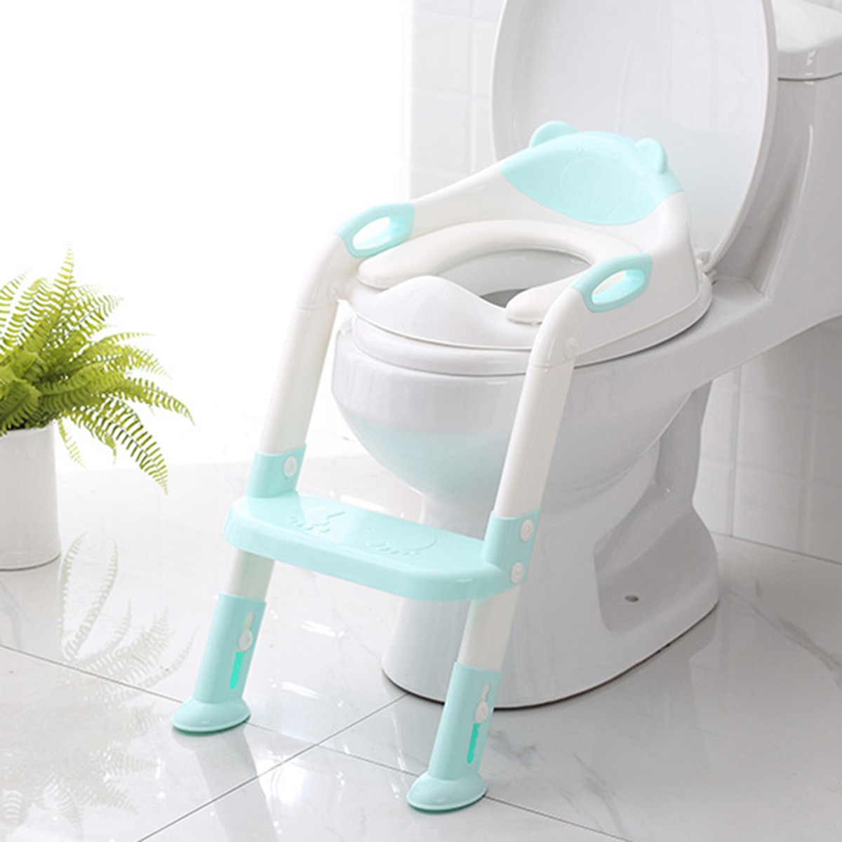 Folding Baby Potty Infant Kids Toilet Training Seat with Adjustable Ladder Portable Urinal Potty Safe Training Seat