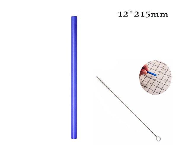 Reusable Stainless Steel Straw Induction Temperature Color Change drinking Straw with cleaner brush: bubble tea straw