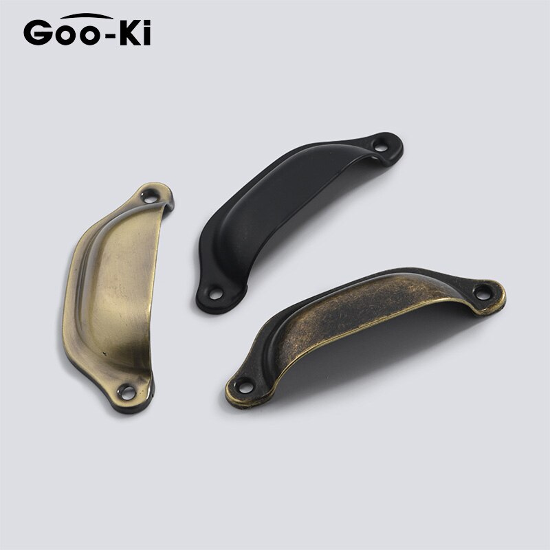 10 stuks goo-ki antieke kast kast beker meubel ladekast schelp handgrepen kastgreep antieke messing meubelgreep