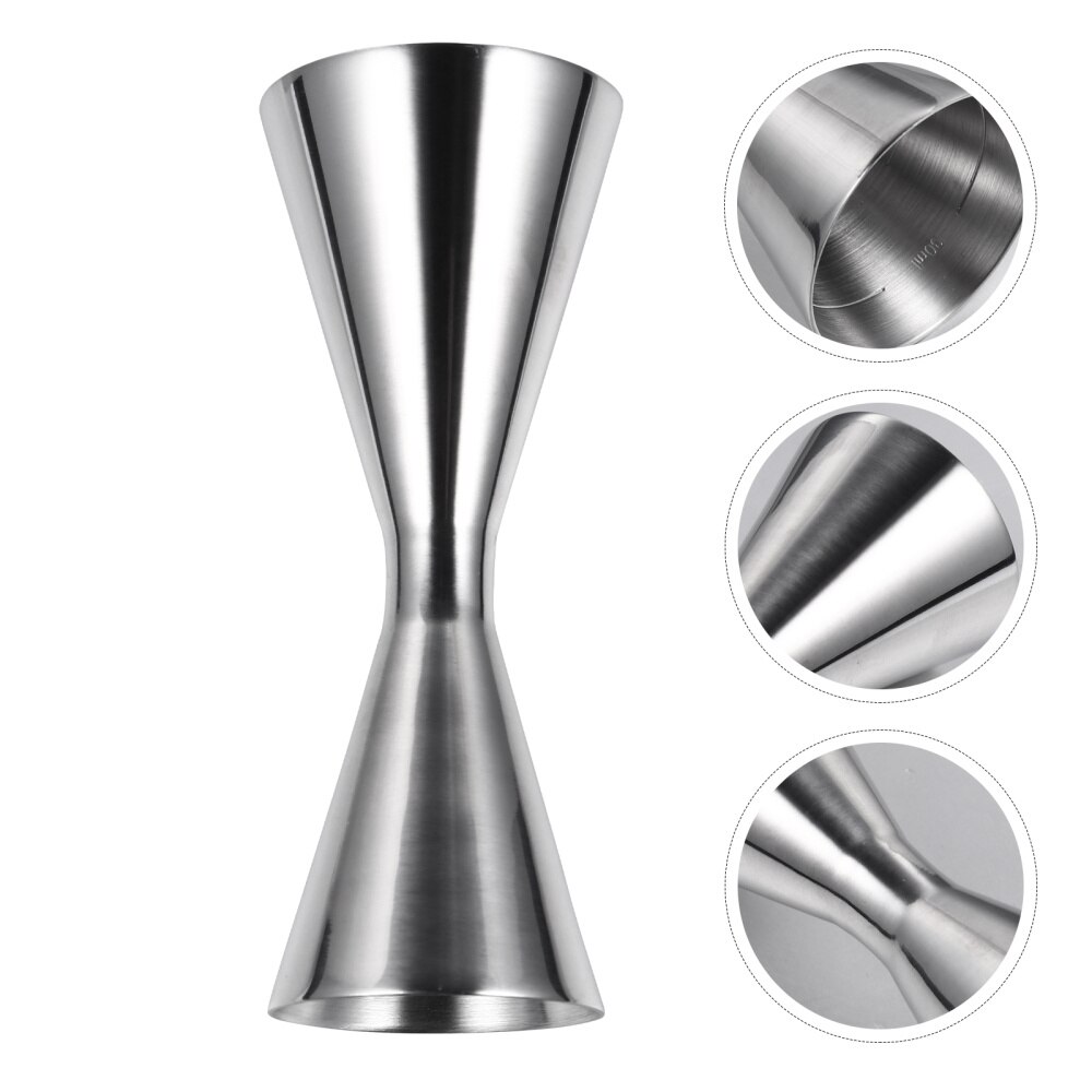 1pc Stainless Steel Double Jigger Stainless Steel Cocktail Measuring Cup (30/45ml)