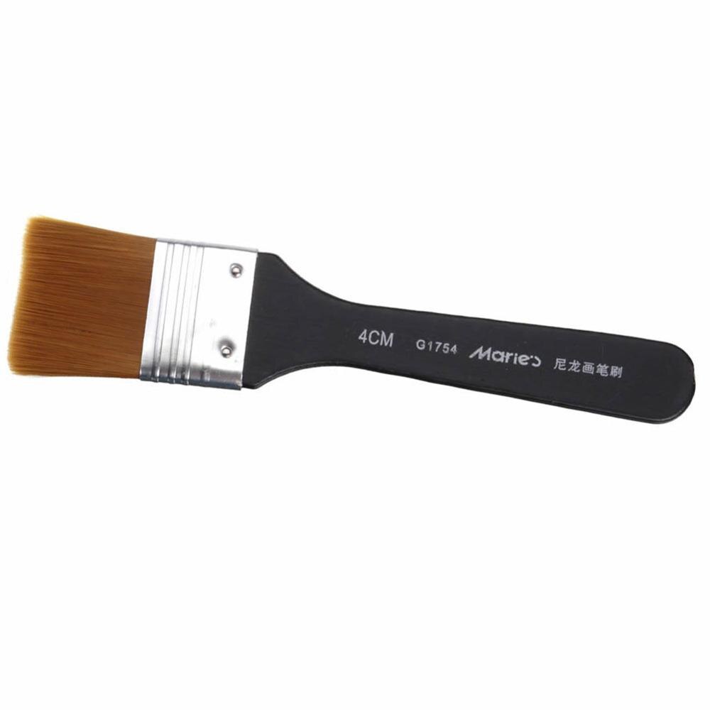 Pincel de nailon para artista, pincel plano para pintar al óleo, acuarela, pintura, 7 modelos, 1 unidad: width 4cm