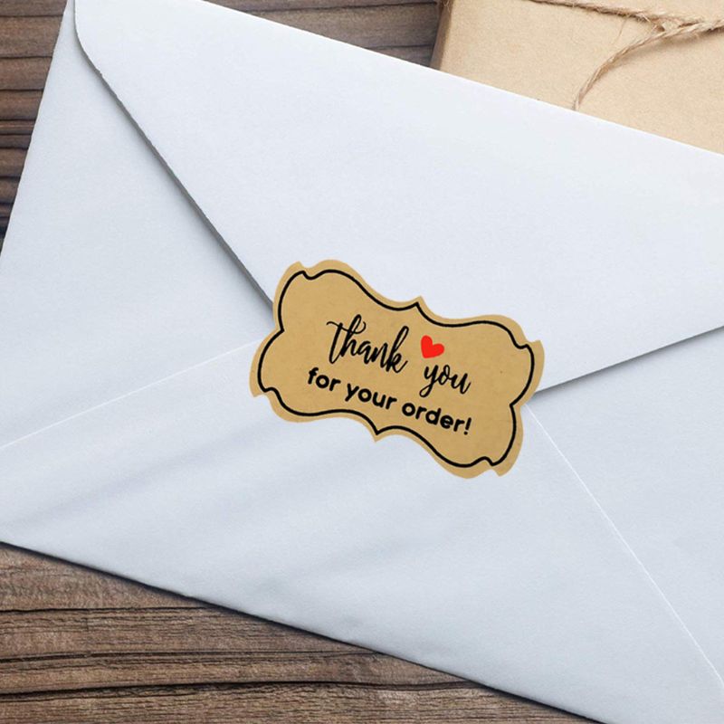 250pcs Thank You for Your Order Stickers Handmade Baking Packaging Seal Labels F#