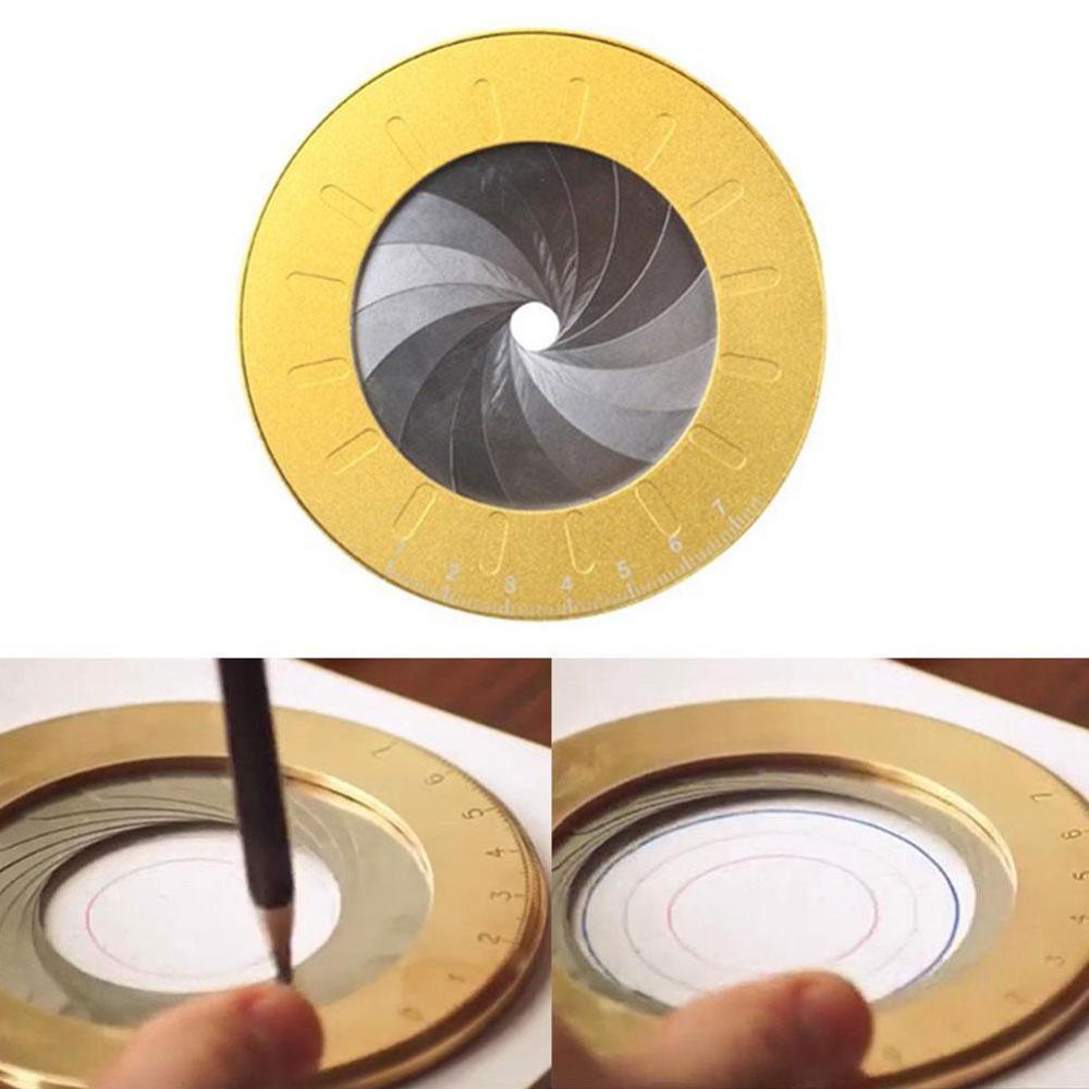 Round Circle Tool Adjustable Measurement Stainless Steel Drawing Ruler With Size Measure Marks Party Baking