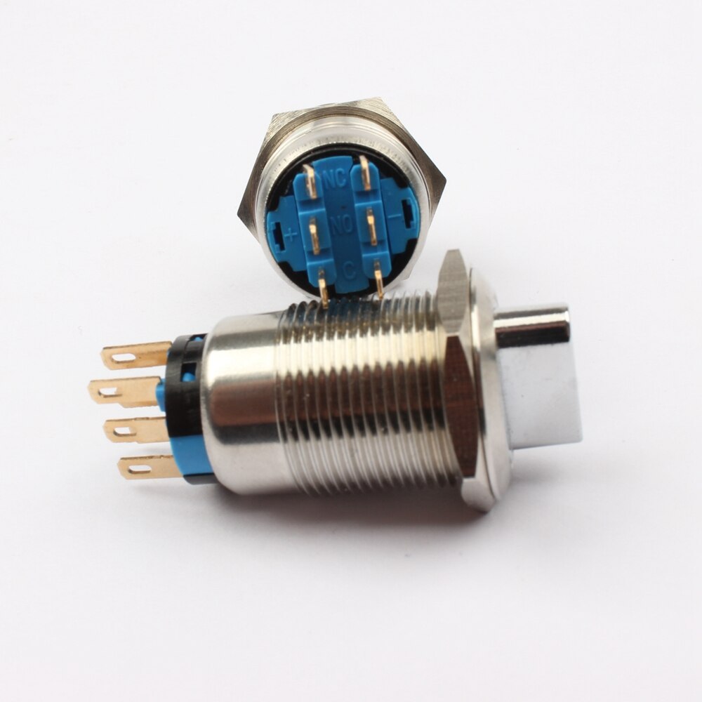 19Mm Metal Rotary Drukknop Messing 3 Positie Keuzeschakelaar Druk Knop 2NO 2NC Draaien Knop Rotatie 19XN.3D.2K2B