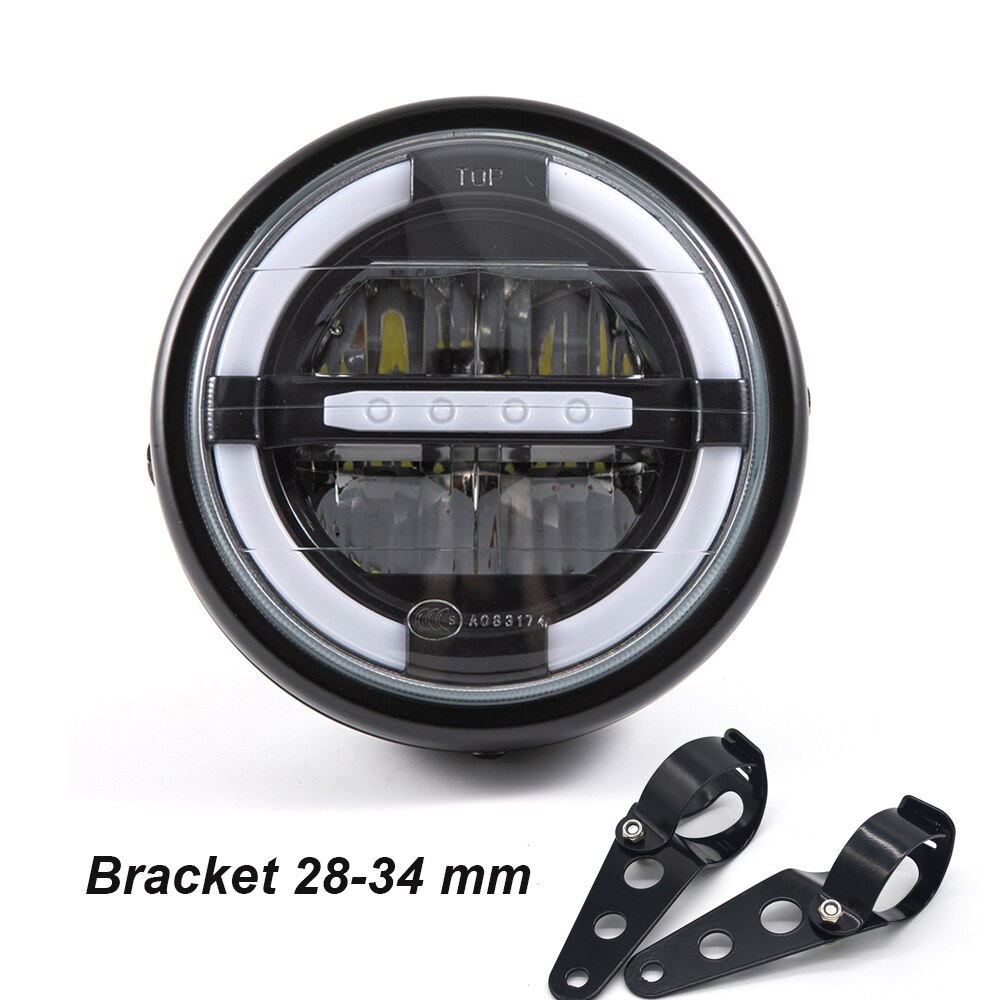 7 Zoll LED Motorrad Scheinwerfer Blinker Universal- 7 "Runde Kopf Licht Scheinwerfer Cafe Rennfahrer Bobber Honda: Modell 4