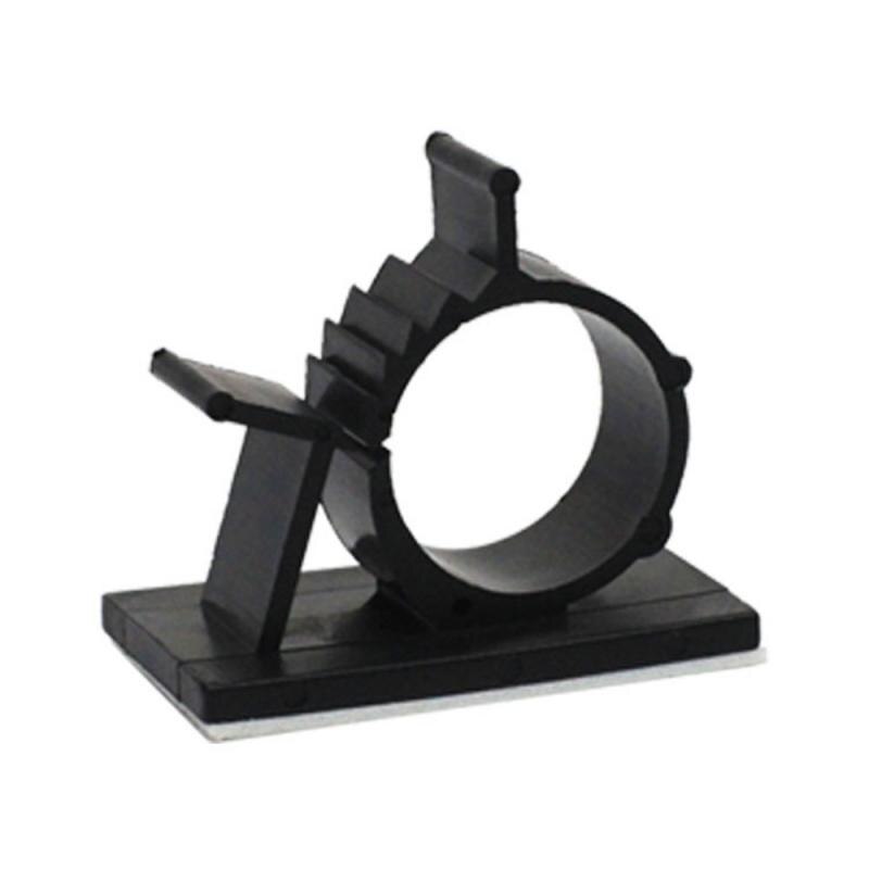 100Pcs Cable Clamp Self Adhesive Car Cord Clips Adjustable Wire Tie Fixed Organizer Line Management Fasteners Mount Holder 5size: 0810 black