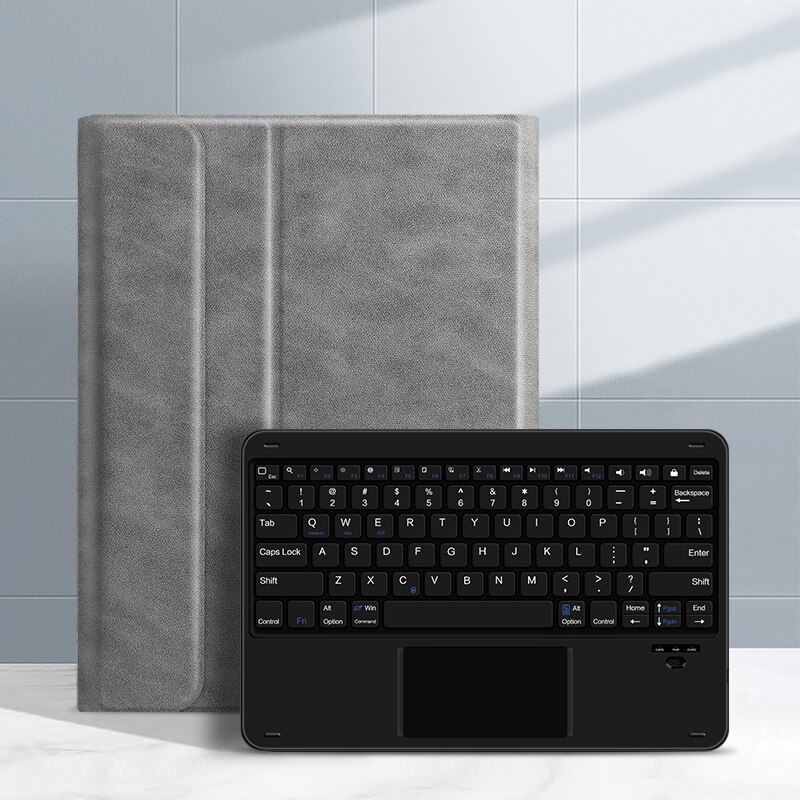 AJIUYU – coque de clavier pour iPad Pro 12.9, pouces, 4e étui de tablette sans fil Bluetooth, housse intelligente pour iPad Pro 12.9: gray