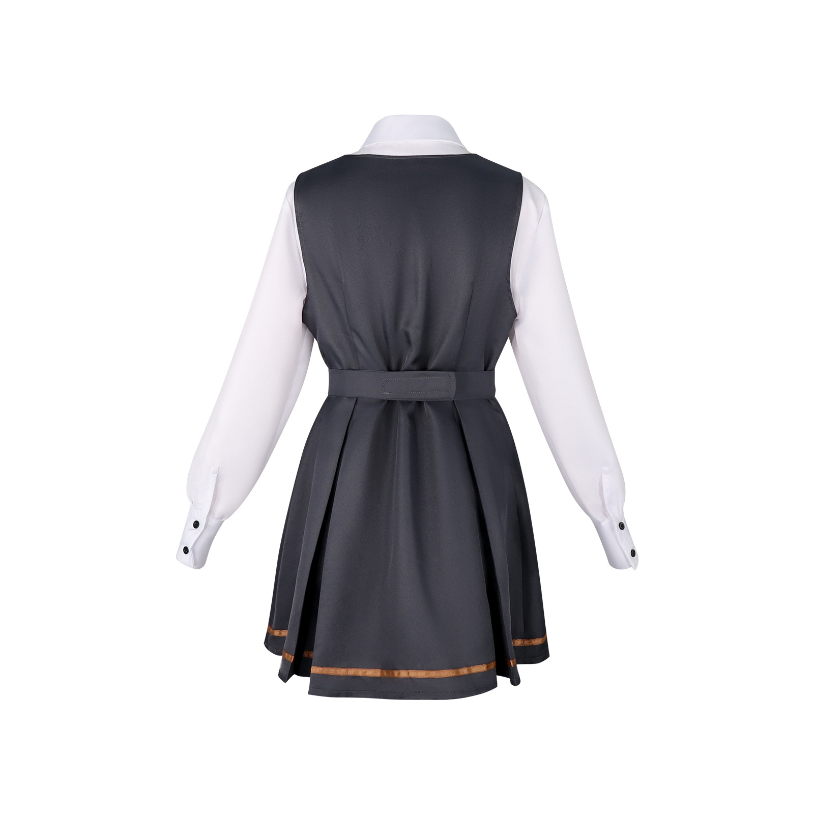 Traje de jogo cosplay camisa branca vestido uniforme escolar conjunto completo para mulheres role play outfit halloween carnaval festa