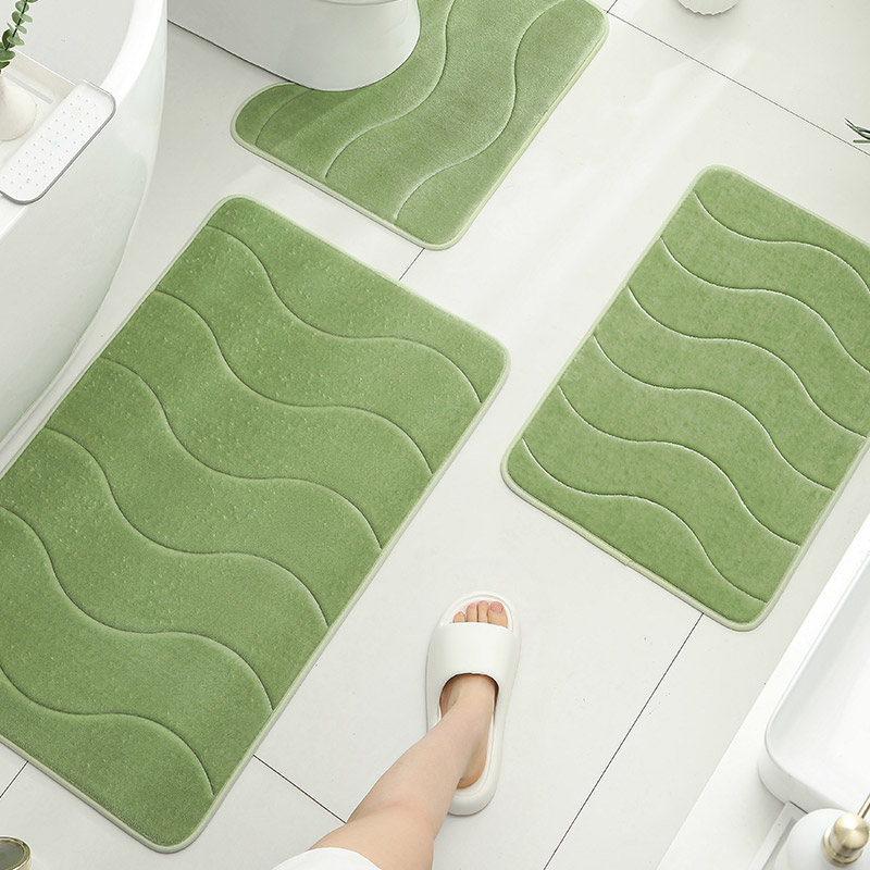 Prysznic z wzorem fal, mały dywanik, umywalka, chłonna podkładka strąk stopy, wycieraczka robić łazienki, nowoczesna mata dekoracyjna robić domu.: biały