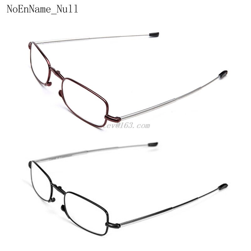 Reading Glasses Men Women Folding Small Glasses Frame Black Metal Glasses With Original Box Portable +1.5 +2.0 +2.5 +3.0