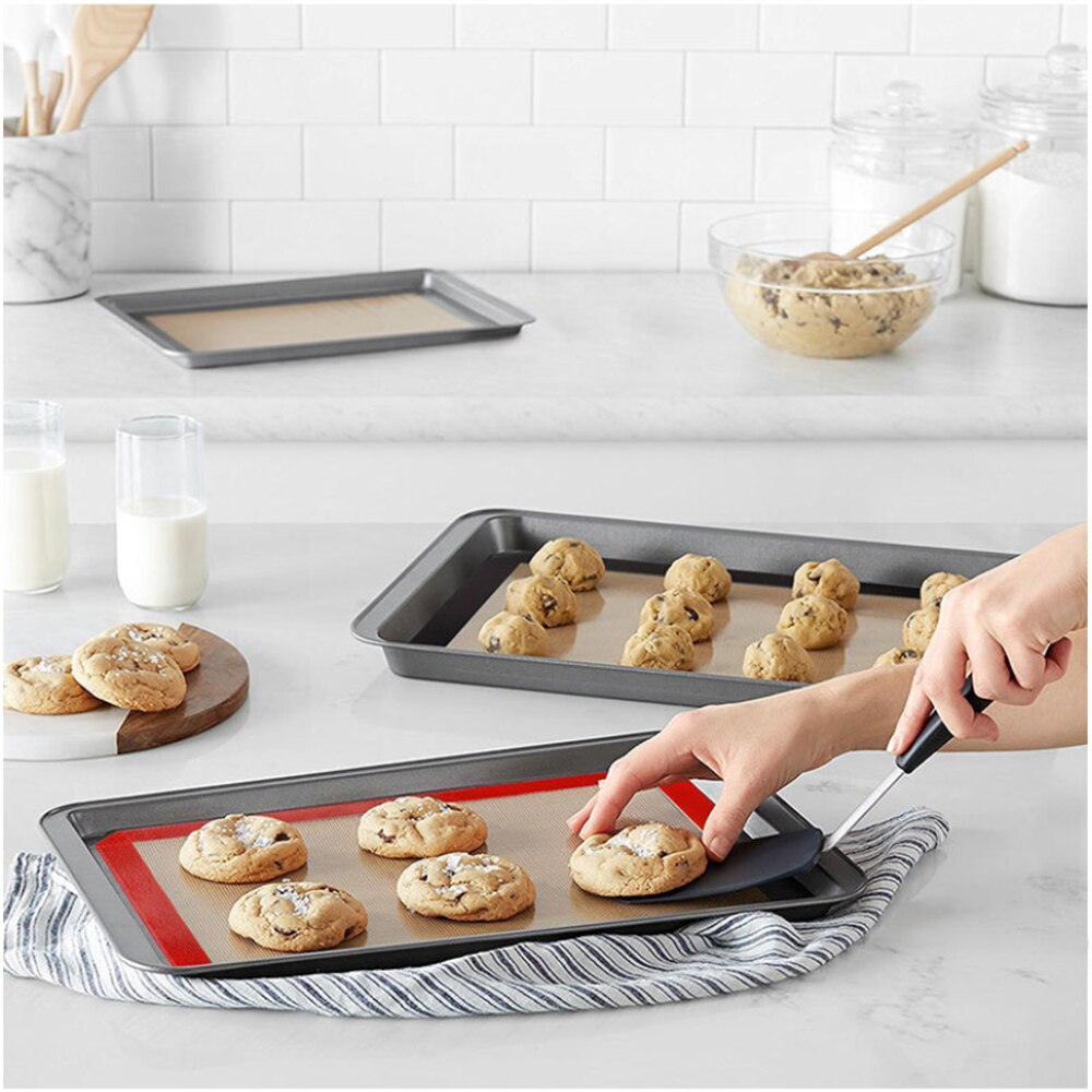 Onuobao Macaron Siliconen Bakken Mat Oven Pad Huishoudelijke Cookie Bean Rookwolken Zwarte Ronde Vierkante Non Stick Bakpan Oven Non stok