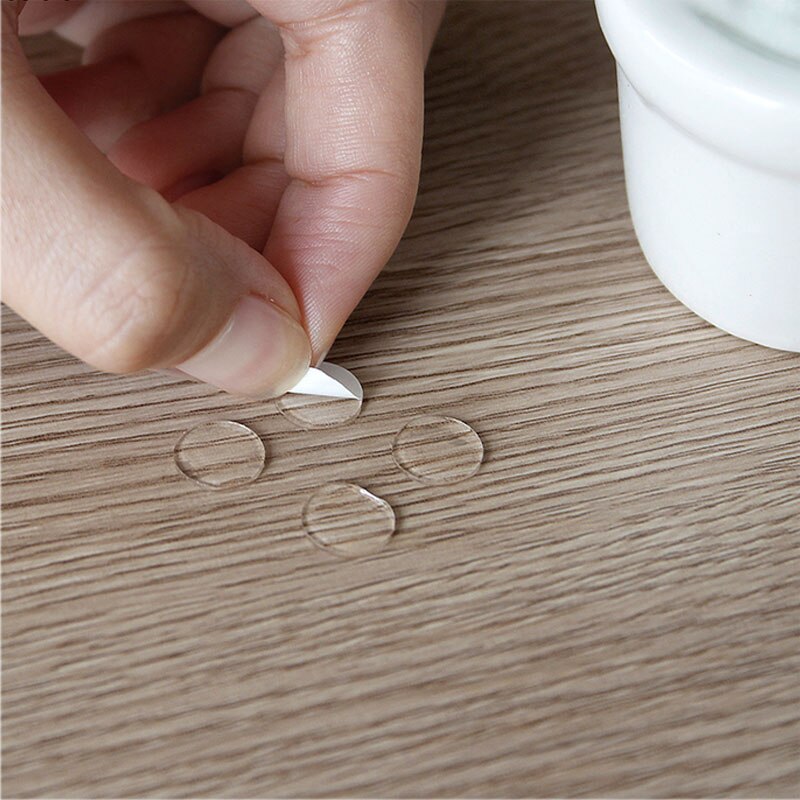 70pcs Round Double Sided Stick Tape Transparent Waterproof Sticker Self Adhesive No Trace Strong Tape for Desk Decorative Past