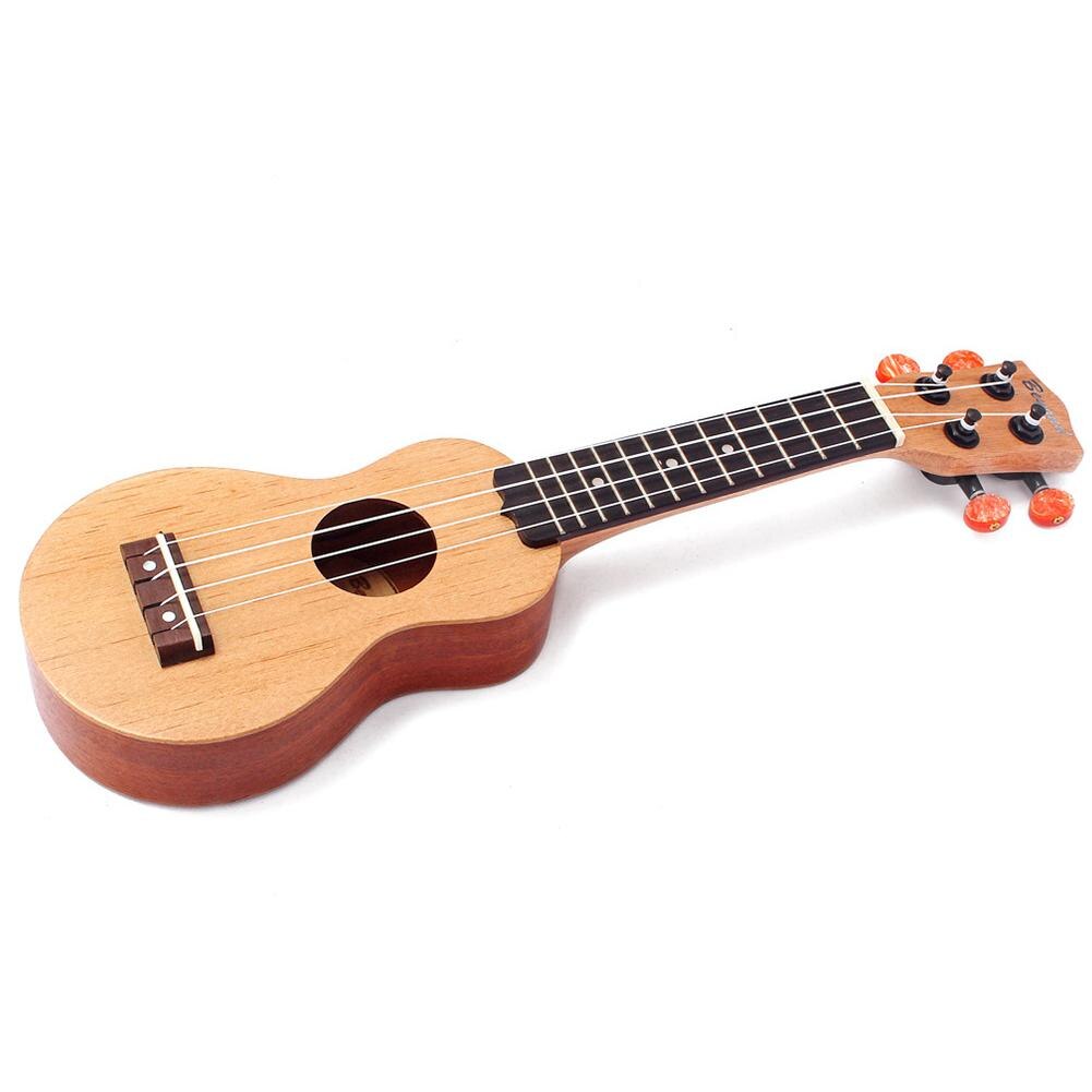 Mini guitare de poche en bois de séquoia, Ukulele 4 cordes, Mini Instrument de musique hawaïen, jouet avec sac, pour enfants, 17 pouces: Default Title