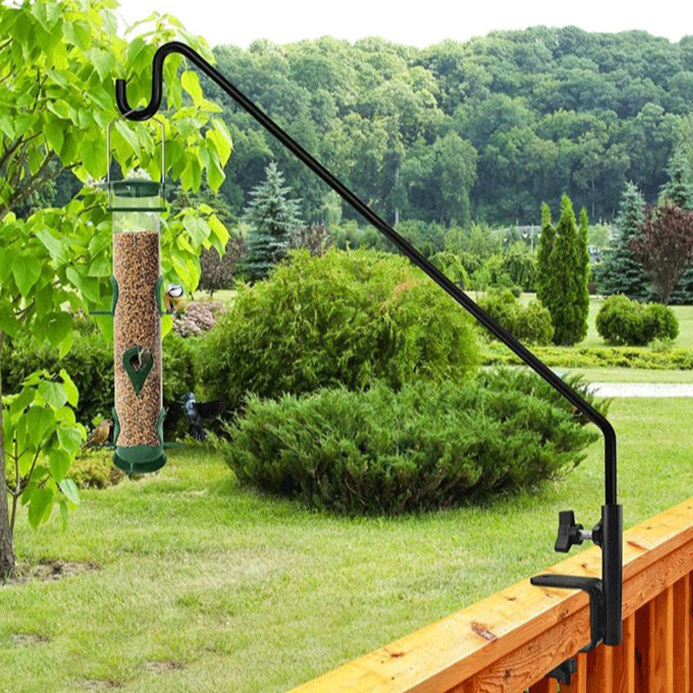 Kraftige terrassekroker justerbar skinnestang til oppheng av fuglematere til planter utendørs bruk multifunksjonell