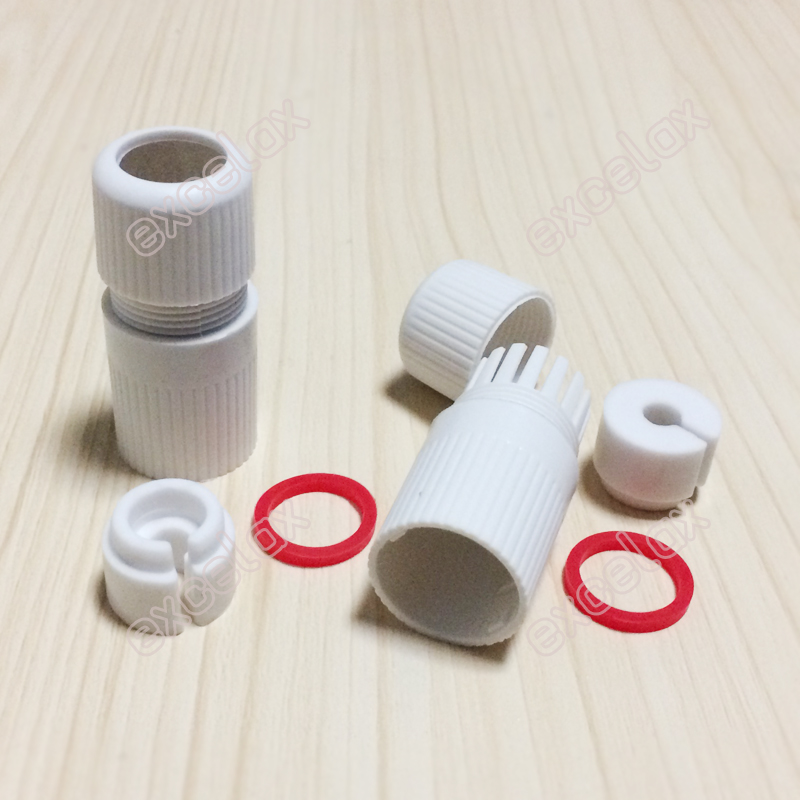 50PCS/Lot White Black Inner 19mm Finished RJ45 Modular Waterproof Connector Cap Cover for Outdoor IP Camera Pigtail Cable