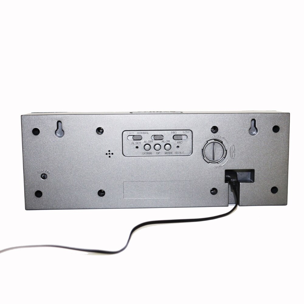 Desktop LED Digital Alarm Clock Wall Clock Large Countdown Timer with Temperature Date for Bedside Living Room Office