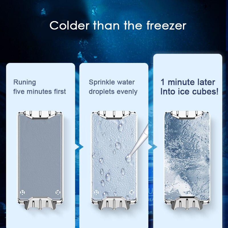 Semiconductor Freezer icing Phone Fan Radiator For iphone Samsung Xiaomi Turbo Hurricane Game Cooler Cell Phone Cool Heat Sink