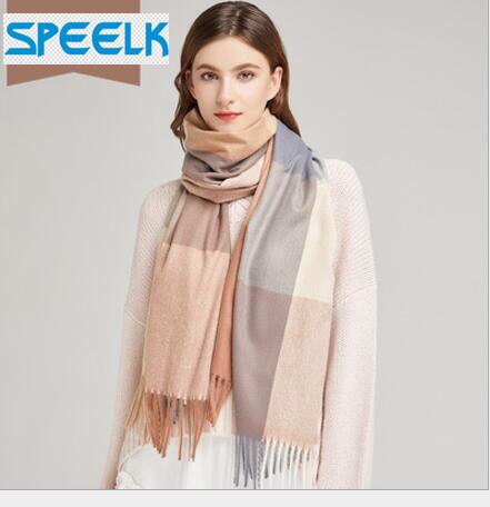 Spring/Winter Women Plaid Scarf Scarves Cashmere Shawls and Wraps Long Foulard Head scarves: 3