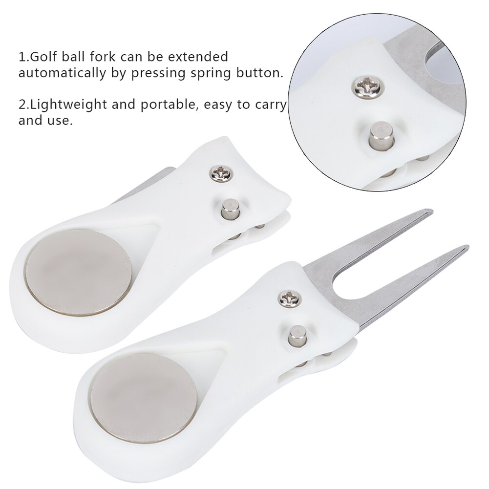 Portable Foldable Golf Green Divot Repair Tool Folding Ball Fork Lawn Repairing Golfer Practicing Accessory
