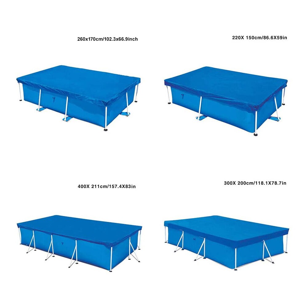 Zwembad Cover Zwemmen Rechthoekige Zwembad Cover Waterdichte Stof Zwembad Doek Met Touw Uv Slip Mat Thuis Zwembad Accessor