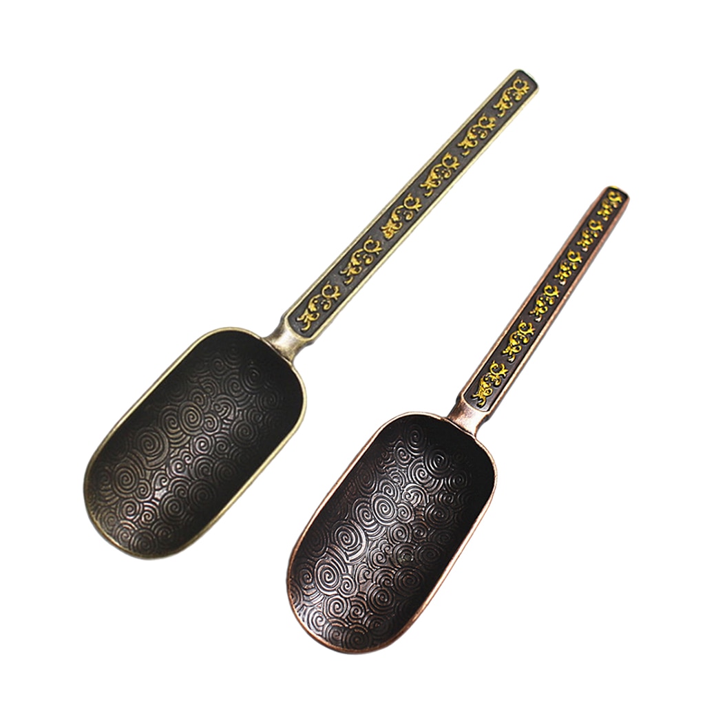 Retro Thee Scoop Thee Blad Lepel Chinese Kongfu Thee Accessoires Tool