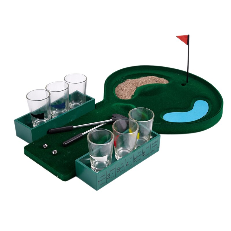 Golf Drinking Game Party Board Games Bar Fun Golf Board Met 6 Glazen Novelty Speelgoed Voor Drinken
