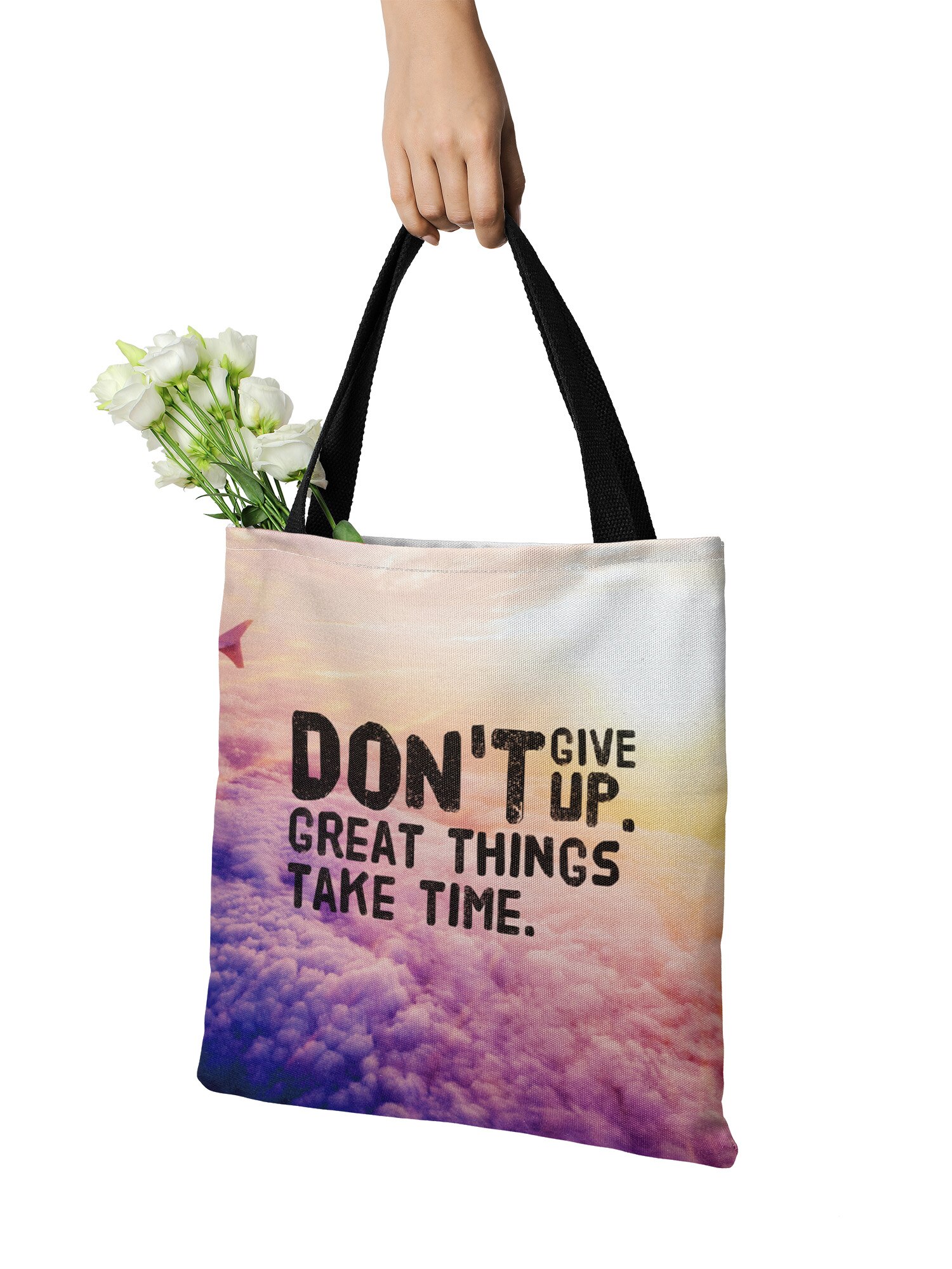 Volledig Gedrukt Draagtas Met Rits Kleurrijke Patroon Vrouwen Shopper Tas Meisje School Opslag Boek Schoudertas