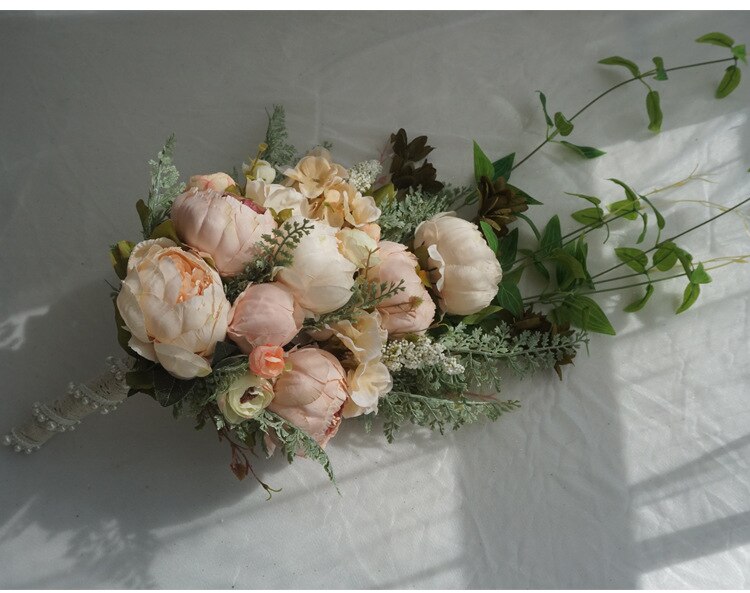 Bruid Boeket Bloemstuk Kunstbloemen Pioen Bruidsmeisje Boeket Zijde Kunstmatige Bloem Boeket