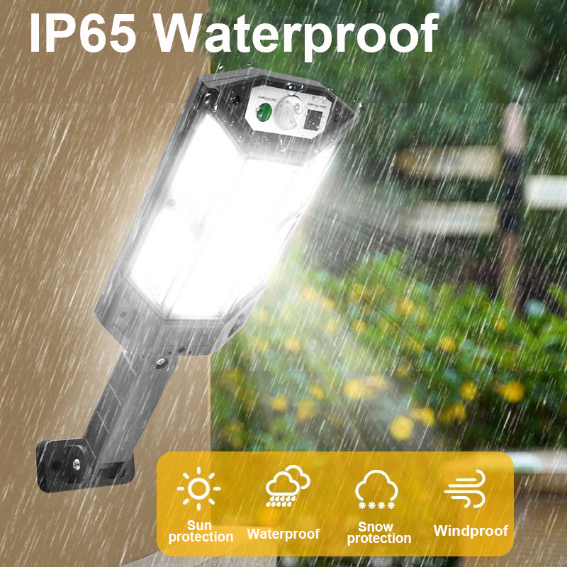 2500W Sensor Street Lamp 3 Modes Outdoor Solar LED Lights Waterproof Security Garden Lighting Remote Control Street Yard Light