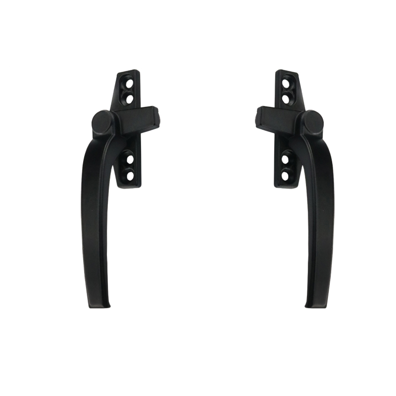 Poignée de porte/fenêtre épaisse en alliage de Zinc, 50 types, ouverture à plat droite/gauche, verrou de loquet à Point unique: right / B-black