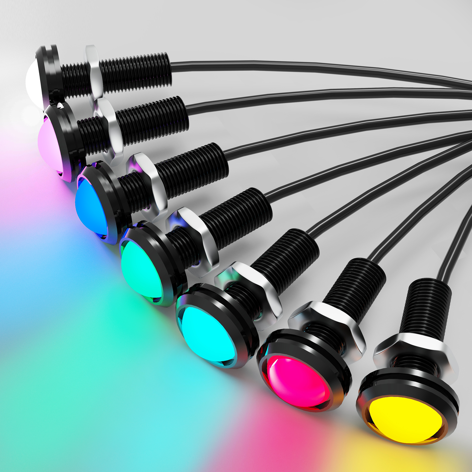 20/10 stk. 0.7in/18mm- delt eagle eye-kjørelys med led-kjørelys, 12v led-parkeringslys til bil, ryggelys