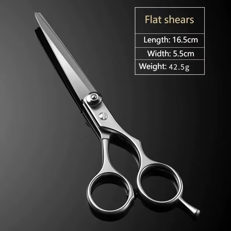 Kappersschaar 6 inch kappersschaar knip- en uitdunschaar salonset: Zwart