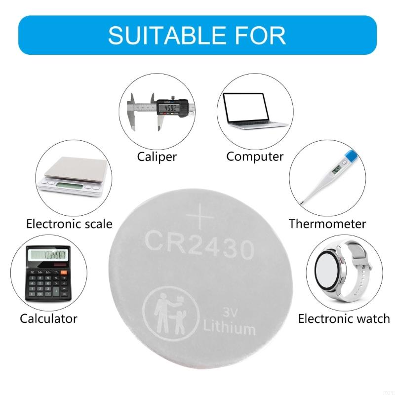 PXPE hohe Leistungen CR24303V Lithium -Taste -Batterien CR2430 3V Lithium -Batterien für tragbare Elektronikgeräte
