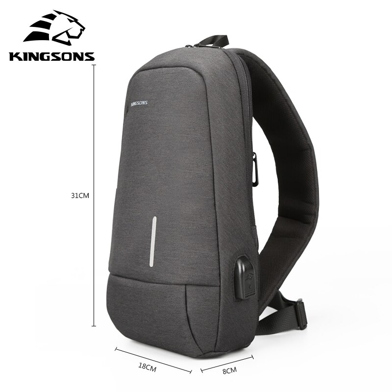 Kingsons Kleine Rugzak Vakantiereizen Enkele Schouder Rugzak 7.9 Inch Borst Rugzak Voor Mannen Vrouwen Casual Crossbody Tas