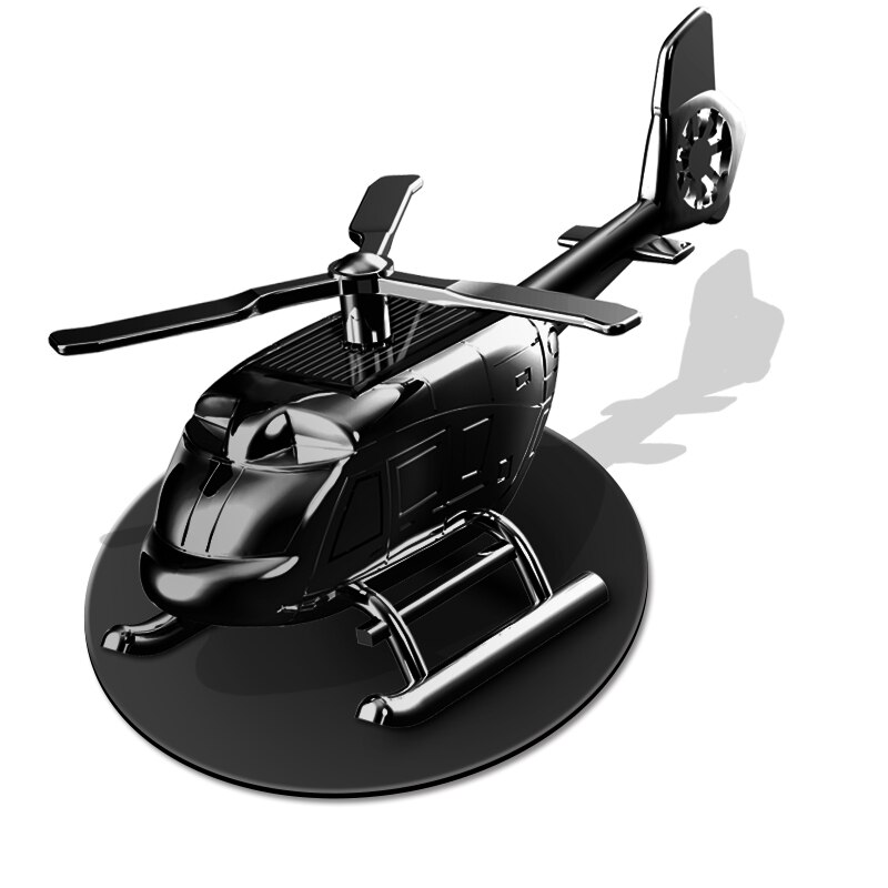 Vliegtuig ornament styling auto aromatherapie luchtverfrisser helikopter vliegtuig decoratie zonne-auto parfum geur auto: Zwart