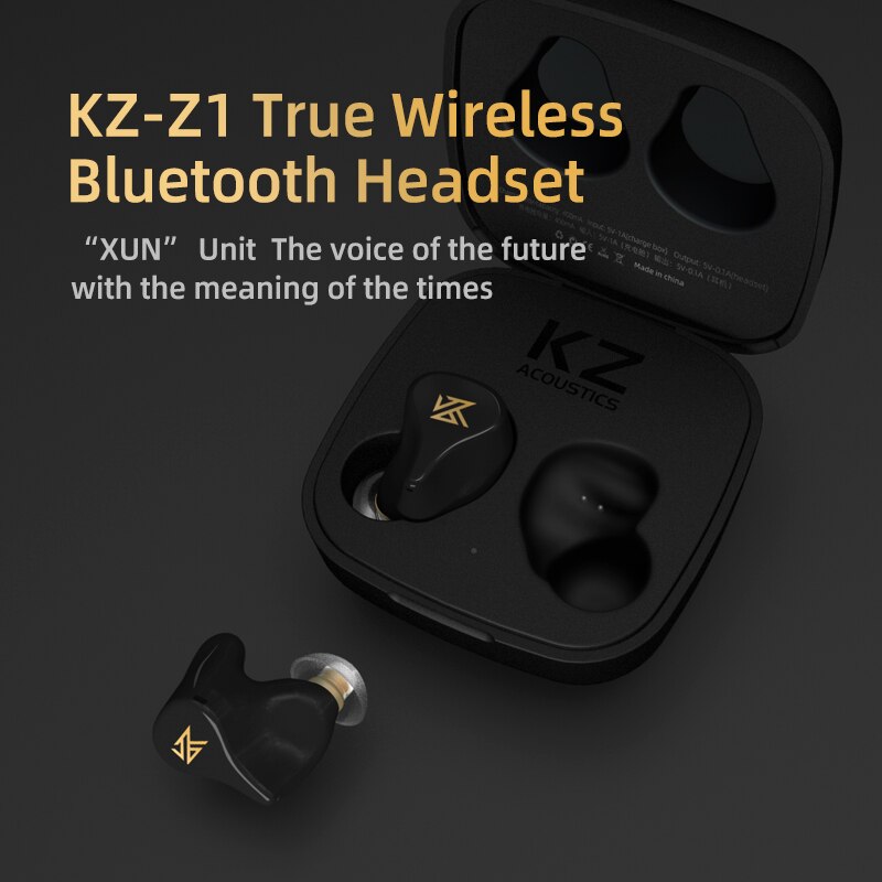 KZ-Auriculares deportivos Z1 S1TWS con Bluetooth V5.0, dispositivo de audio con Control táctil magnético Dual, con cancelación de ruido, para Iphone, Huawei, Xiaomi y Samsung