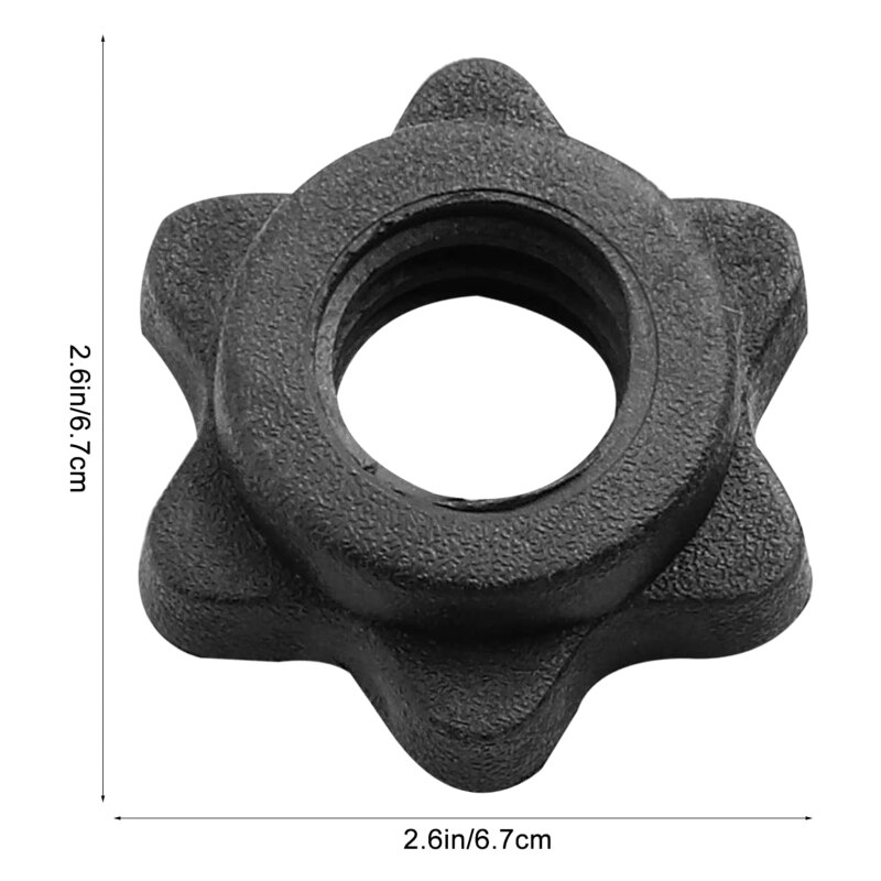 Collier de Spinlock d'haltère, écrou hexagonal de barre d'haltère, vis de collier de verrouillage de rotation antidérapante pour levage de poids barres d'haltère T4MF