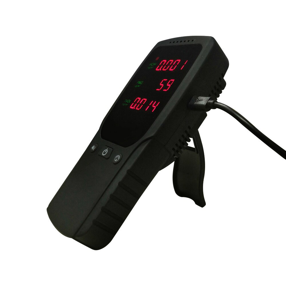 Gas Analyzer Air Monitor Digital Tube Screen Display PM2.5 HCHO TVOC Multifunction Meter Air Home Detect Tool