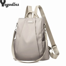 Mochila de nailon para ordenador portátil a la mochila antirrobo impermeable para mujer bolsa de tela Oxford para estudiantes adolescentes