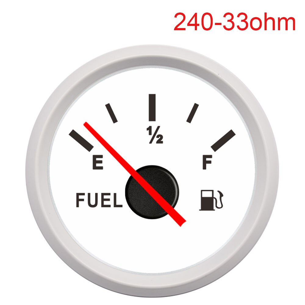 52mm Universal Pointer Fuel Oil Gauge 9-32V Electrical LED Display Fuel Level Gauge For Car Boat Truck RV Camper Instruments: WW-240-33 ohm