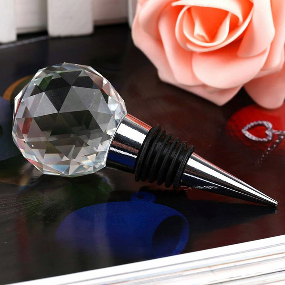 Useful Glass Wine Stopper Home Red Wine Collection Vacuum Glass Bottle Cap Seale Reusable Wine Stoppers For Wedding