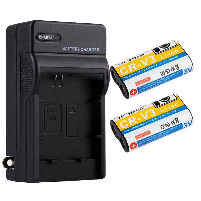2pcs 1400mAh CR-V3 CRV3 Rechargeable Camera Battery+Charger For Kodak C340 C310 C530 C875 C743 DX6340 C360 D4104 C433