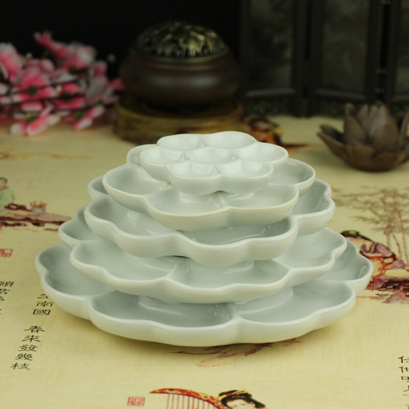 Paleta cerámica gouache acuarela pintura china pigmento porcelana blanca maquillaje color acrílico pinturas arte suministros para artistas