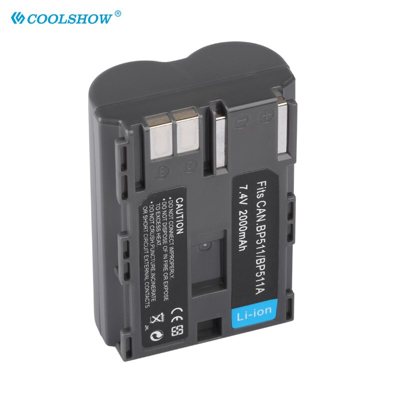Camera Battery BP-511 BP-511A BP511A BP 511A For Canon EOS 40D 300D 5D 20D 30D 50D 10D D60 G6 BP511 FV40 FV30 FV100 200 2000mah