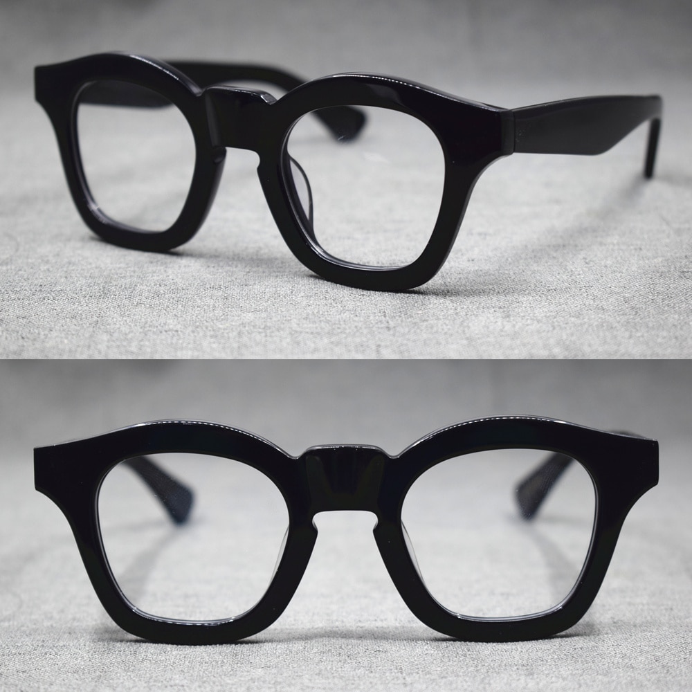 1960 's japan håndlavede italien acetat brillerammer klare linser briller nærsynethed i stand fuld kant top