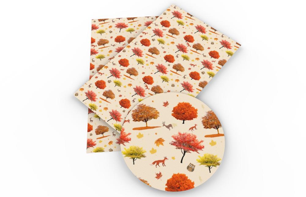 50*145cm rævbladpære trykt polyester bomuldsstof til fremstilling af tøj duge kjole til syning af duge ,1 yc 8269: 1114765001