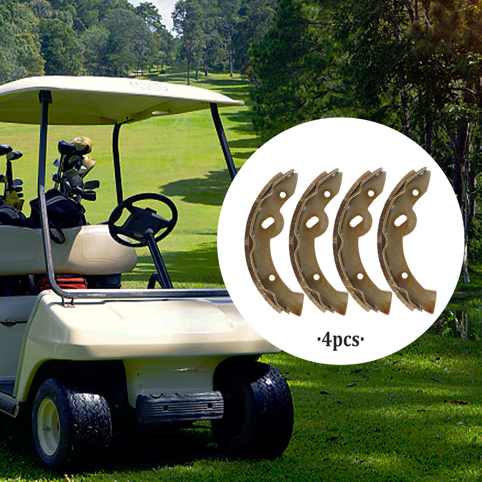 Brake Shoes Rear Brake Shoes 4 PCS Self-adjusting Brakes Automotive Replacement Drum Brake Shoe 4 PCS Rear Brake Shoes Safety